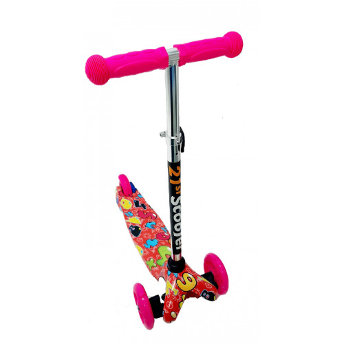 Самокат scooter mini(до 40 кг) АРТ.4967 цифры красный