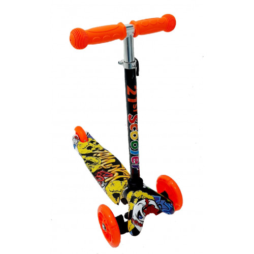 Самокат scooter mini(до 40 кг) АРТ.3254 оранжевый граффити